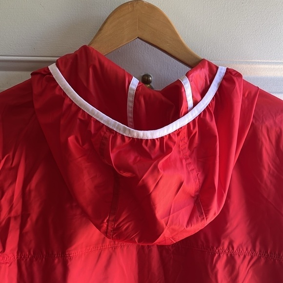 Columbia PFG Tidal Hooded Windbreaker Red Jacket Full Zip Women's Size Large EUC - Picture 9 of 12